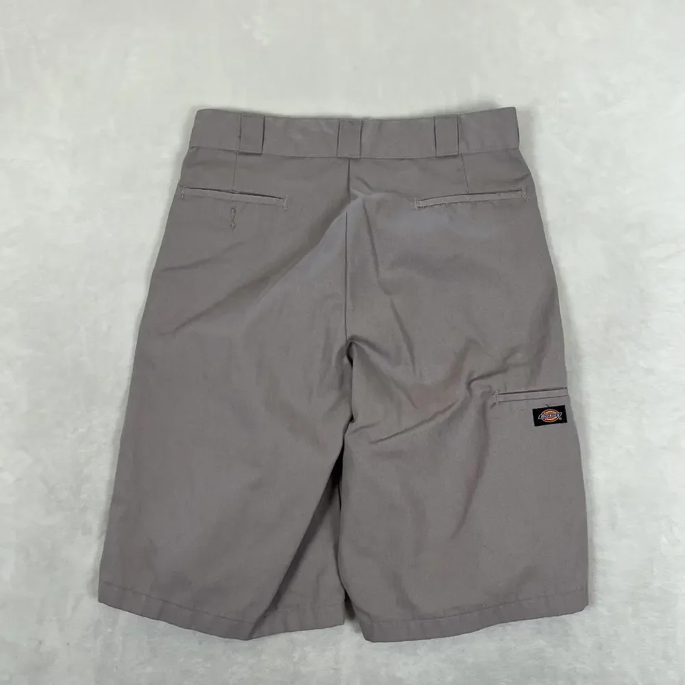 Vintage Dickies Shorts Mens 34 Gray Work Chino 10 Inseam Workwear Relaxed Fit